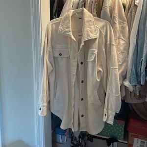 Free people shacket, brand new, never worn size s, color champagne dreams